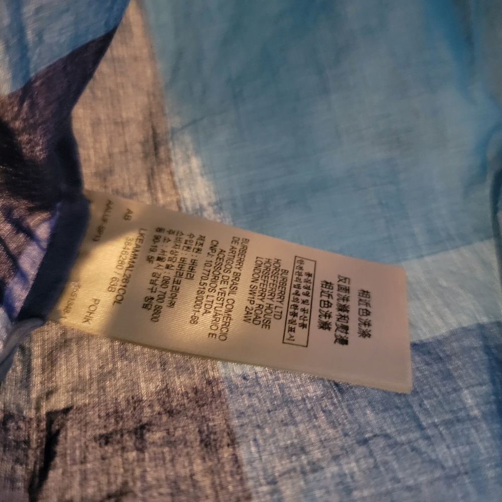 Burberry Brit womens size xs small novacheck blue plaid cotton shirt - Picture 15 of 15